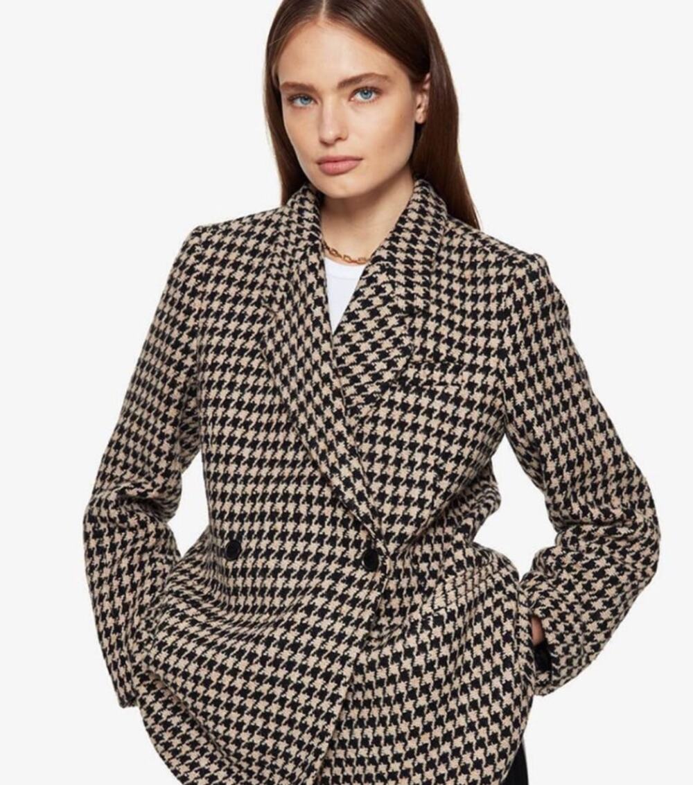 ANINE BING Kaia Blazer Oversized Double Breasted Tailored Jacket Size Large